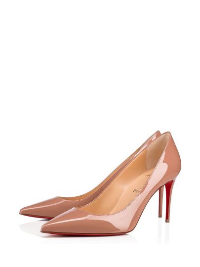 decollete 85mm patent leather red sole pumps