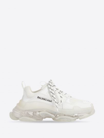 balenciaga men's triple s clear sole sneakers