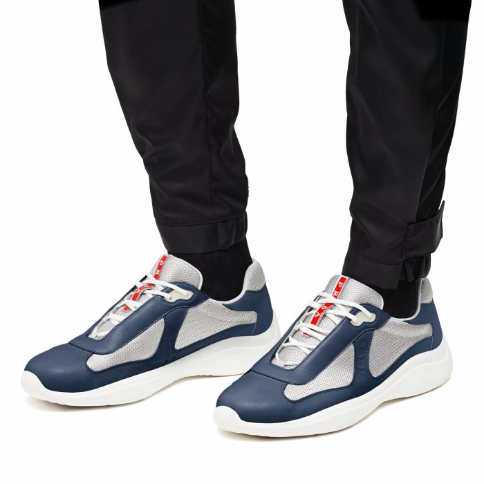 new america's cup leather and technical fabric sneakers